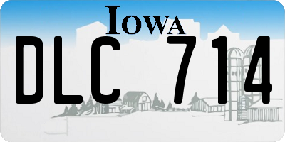 IA license plate DLC714
