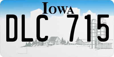 IA license plate DLC715