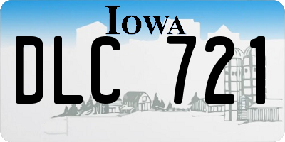 IA license plate DLC721