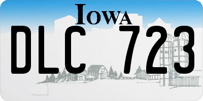 IA license plate DLC723
