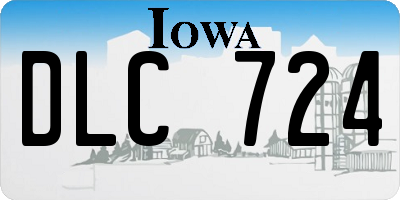 IA license plate DLC724