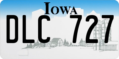 IA license plate DLC727