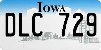 IA license plate DLC729