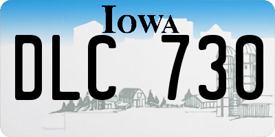 IA license plate DLC730