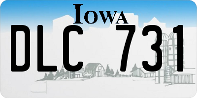 IA license plate DLC731