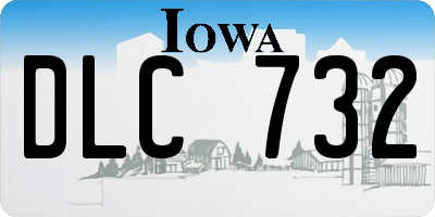 IA license plate DLC732