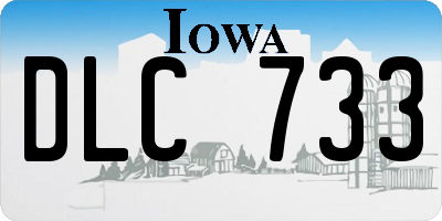 IA license plate DLC733