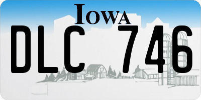 IA license plate DLC746