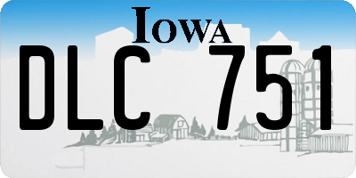 IA license plate DLC751