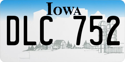 IA license plate DLC752
