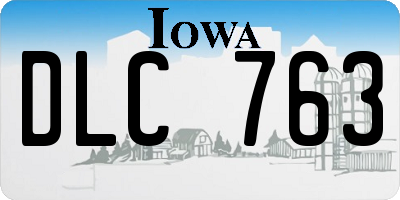 IA license plate DLC763