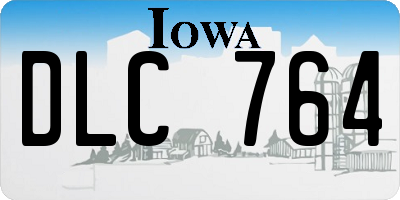 IA license plate DLC764
