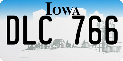IA license plate DLC766