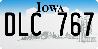 IA license plate DLC767