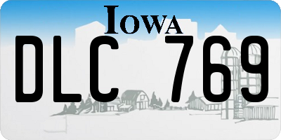 IA license plate DLC769