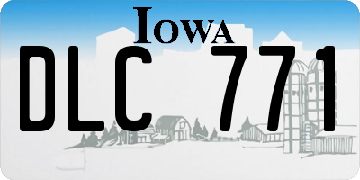 IA license plate DLC771