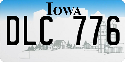 IA license plate DLC776