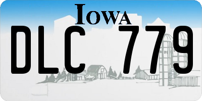 IA license plate DLC779