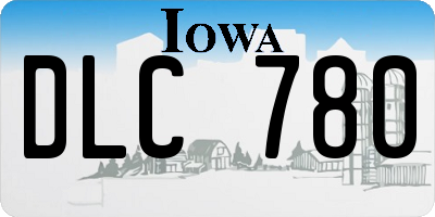 IA license plate DLC780
