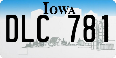 IA license plate DLC781