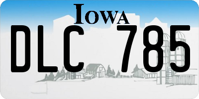 IA license plate DLC785