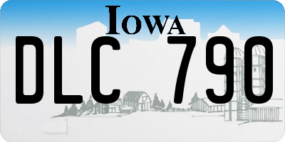 IA license plate DLC790