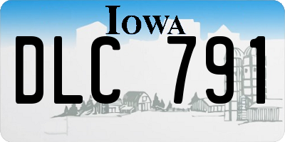 IA license plate DLC791