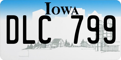 IA license plate DLC799