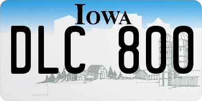 IA license plate DLC800