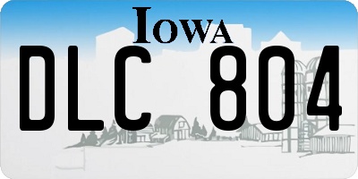 IA license plate DLC804