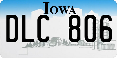 IA license plate DLC806