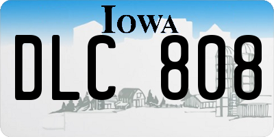 IA license plate DLC808