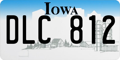 IA license plate DLC812