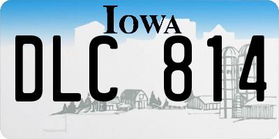 IA license plate DLC814