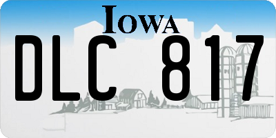 IA license plate DLC817