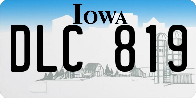 IA license plate DLC819