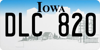 IA license plate DLC820