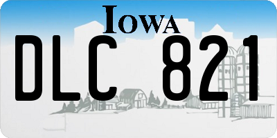 IA license plate DLC821
