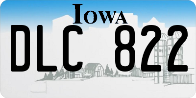 IA license plate DLC822