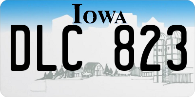 IA license plate DLC823