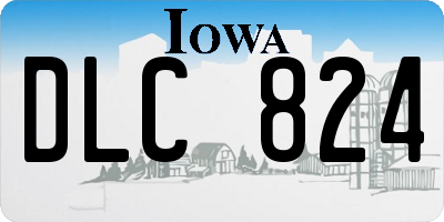 IA license plate DLC824