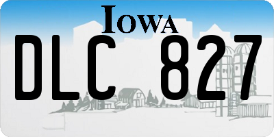 IA license plate DLC827
