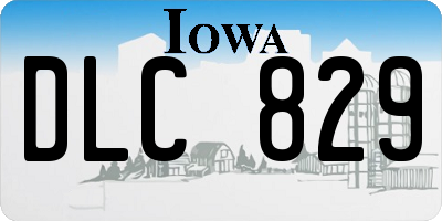 IA license plate DLC829