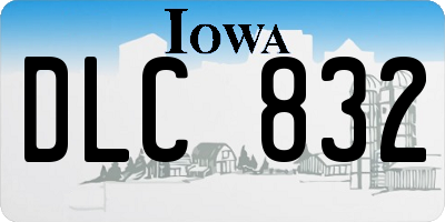 IA license plate DLC832