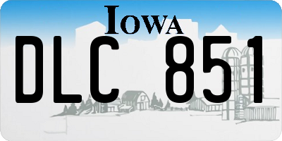 IA license plate DLC851