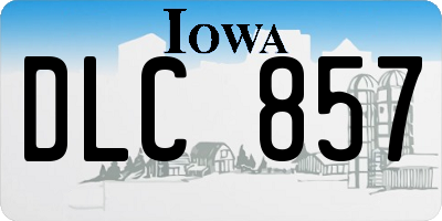 IA license plate DLC857