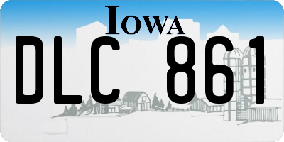 IA license plate DLC861