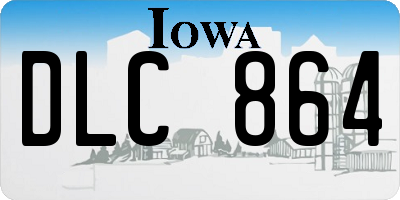 IA license plate DLC864