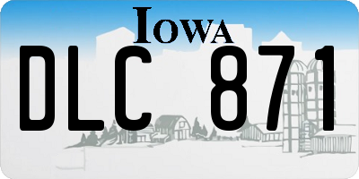 IA license plate DLC871