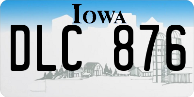 IA license plate DLC876
